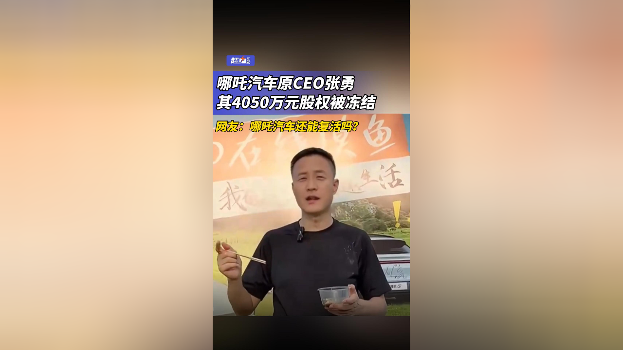 4050万元！哪吒汽车原CEO张勇名下股权被冻结