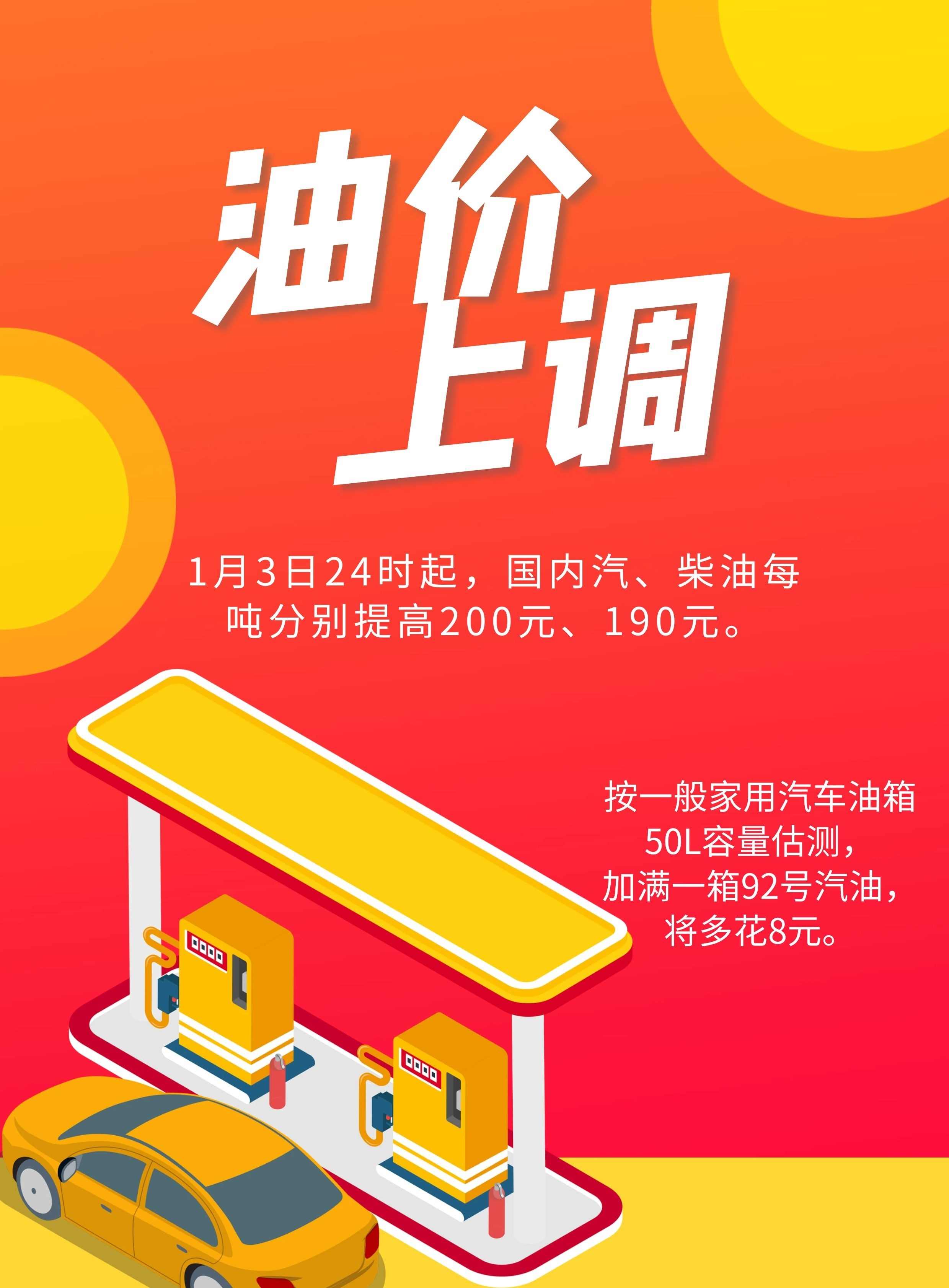 油价年内第五涨，加满一箱多花10元