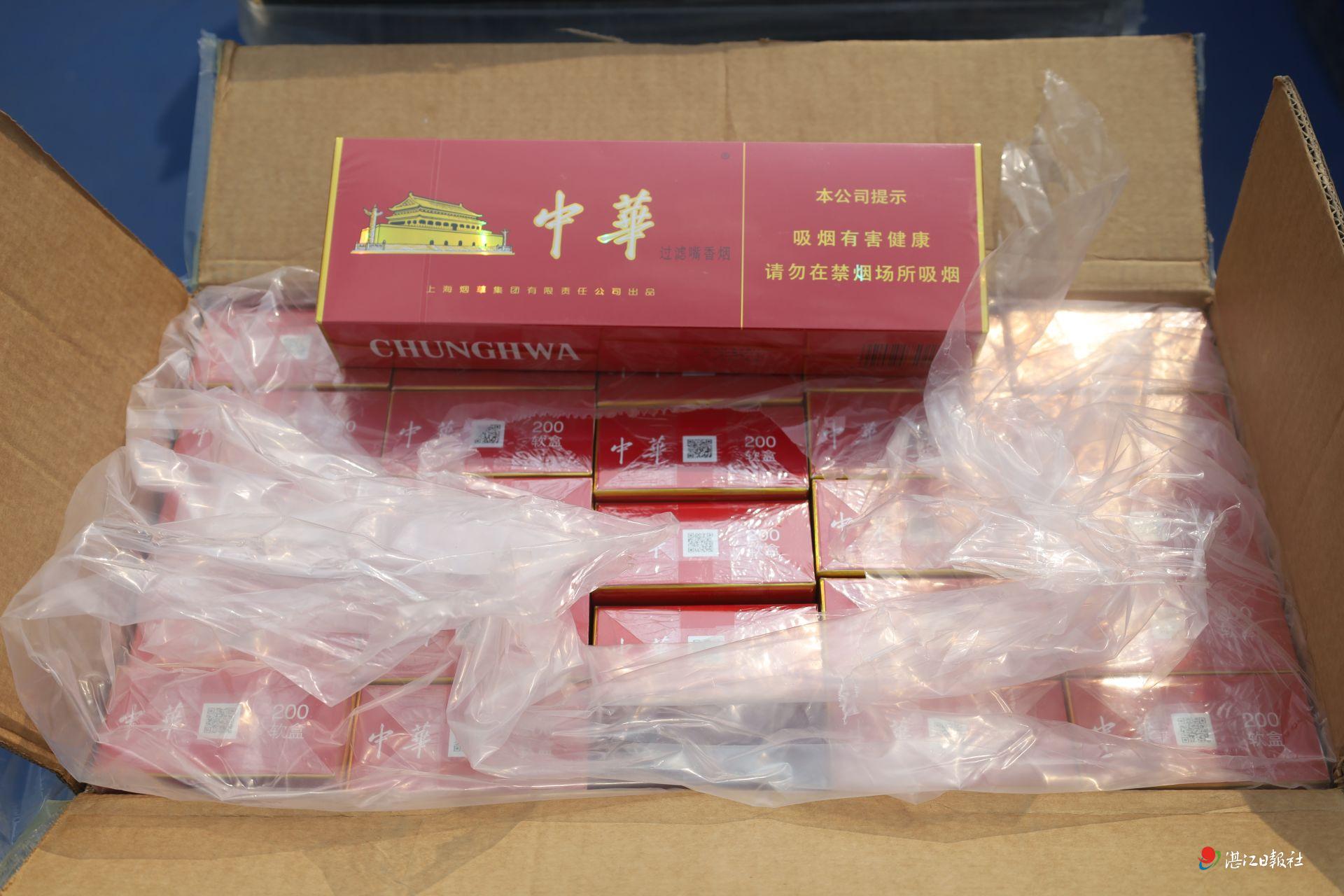 广西防城港海警局1小时查扣2万余条走私香烟