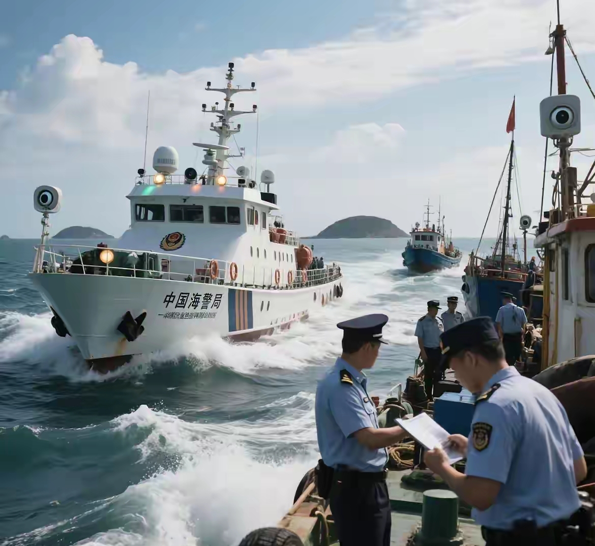 福建海警位金门附近海域依法开展常态执法巡查