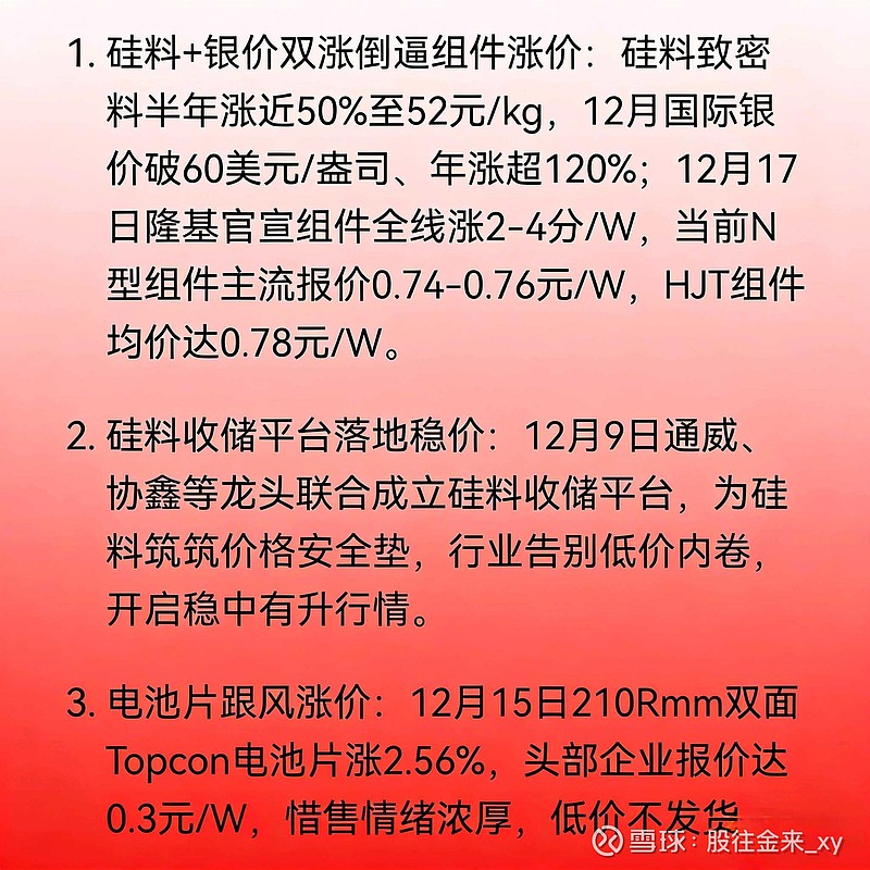 “反内卷”推动价格回稳，光伏企业自救提速